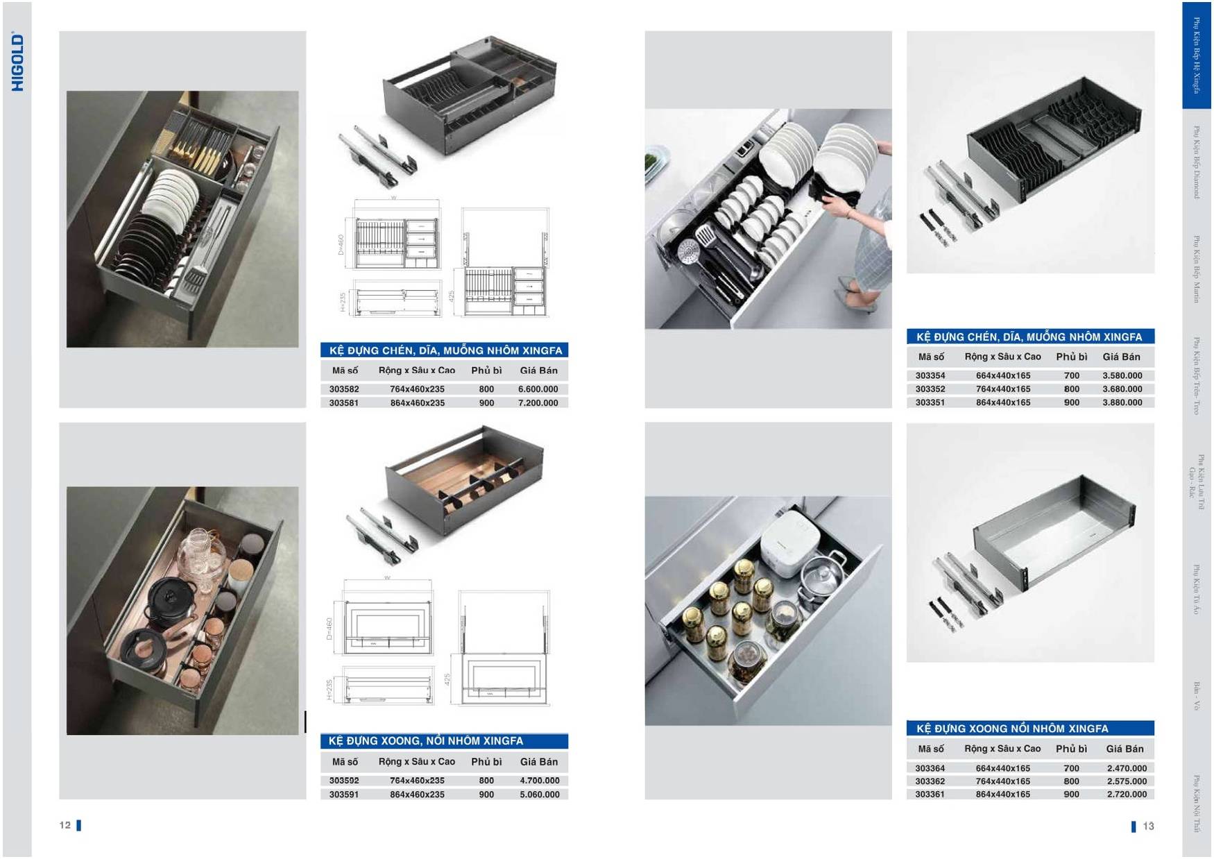 Catalogue và Bảng giá Phụ kiện bếp HIGOLD T6 2024 /Page 6